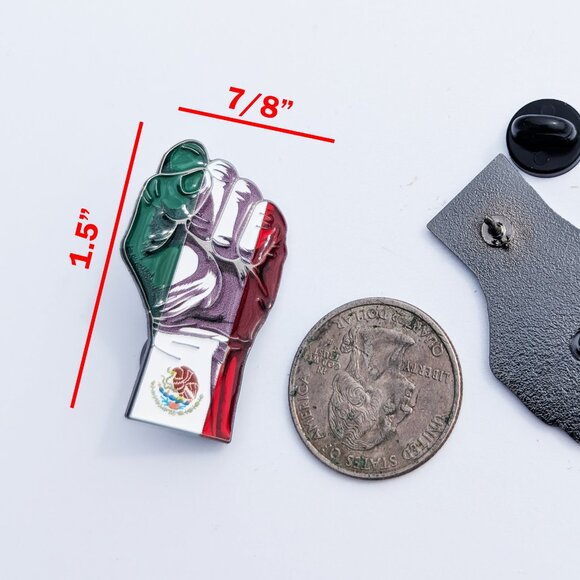 Fist Mexico Pin for Caps Clothing Enamel Badge Mexican Flag Pin Mexico Arm Pin - Picture 4 of 6